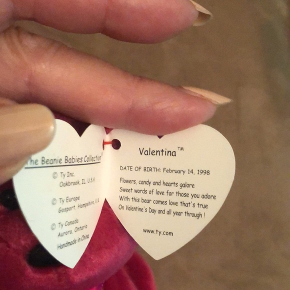 NWT 1999 VALENTINA BEAR by Ty Beanie Babies - Picture 9 of 10